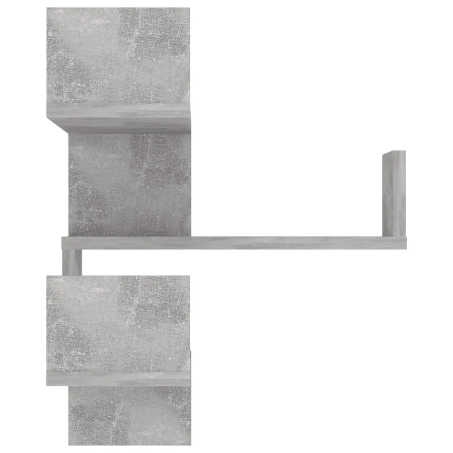 Étagère murale d'angle Gris béton 40x40x50 cm Bois d’ingénierie - 5