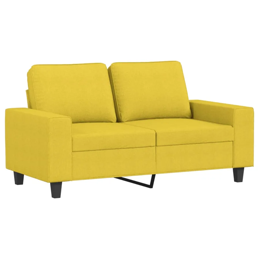 Ensemble de canapés 3 pcs jaune clair tissu - 3