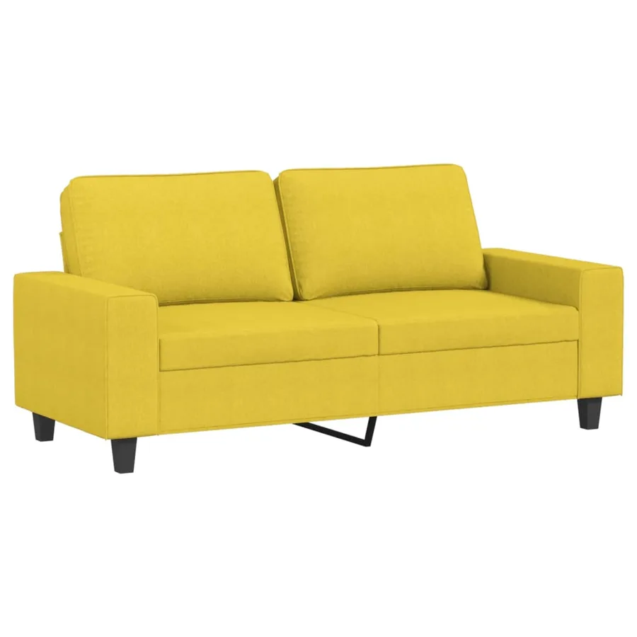 Ensemble de canapés 3 pcs jaune clair tissu - 4