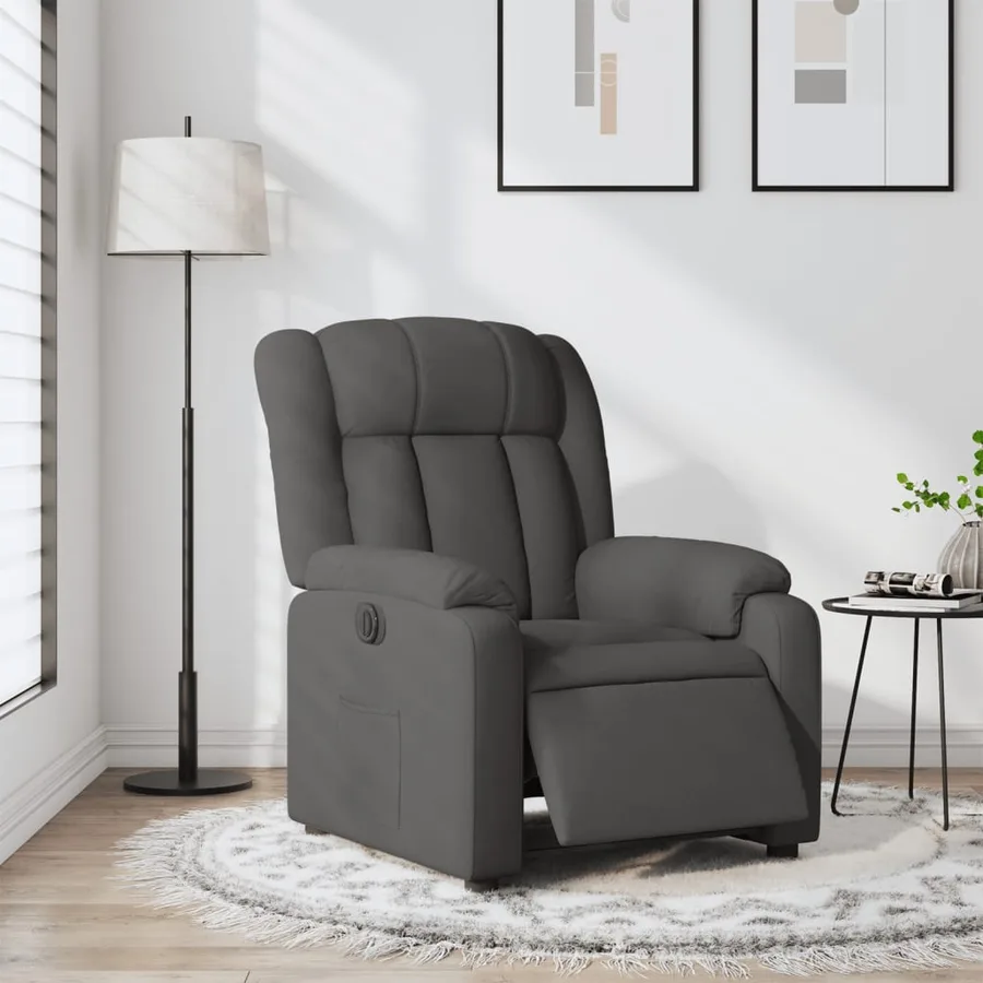 Fauteuil inclinable électrique Gris foncé Tissu - 15