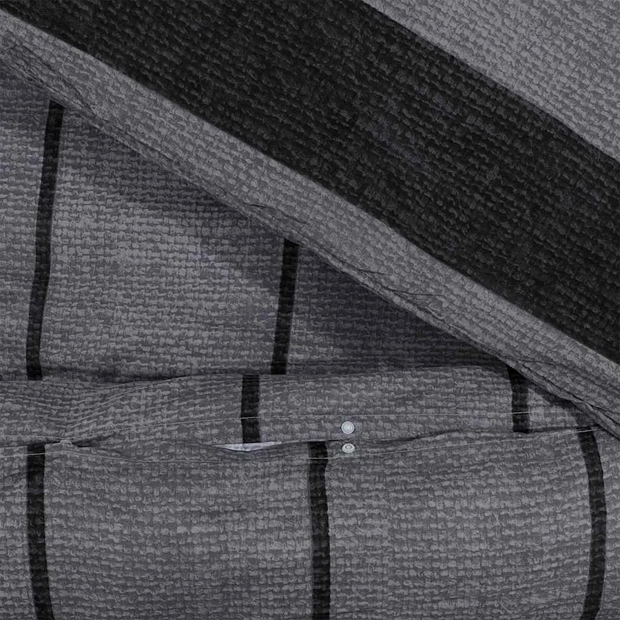 Ensemble de housse de couette gris foncé 200x200 cm Coton - 4