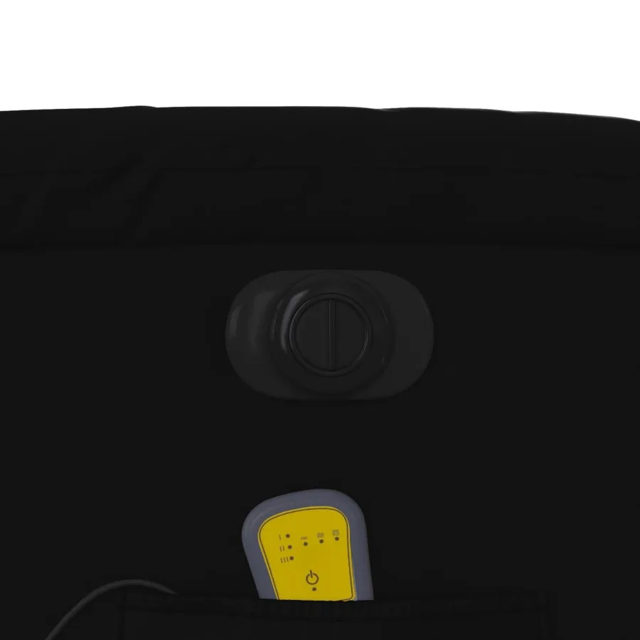 Fauteuil inclinable de massage électrique noir similicuir - 13