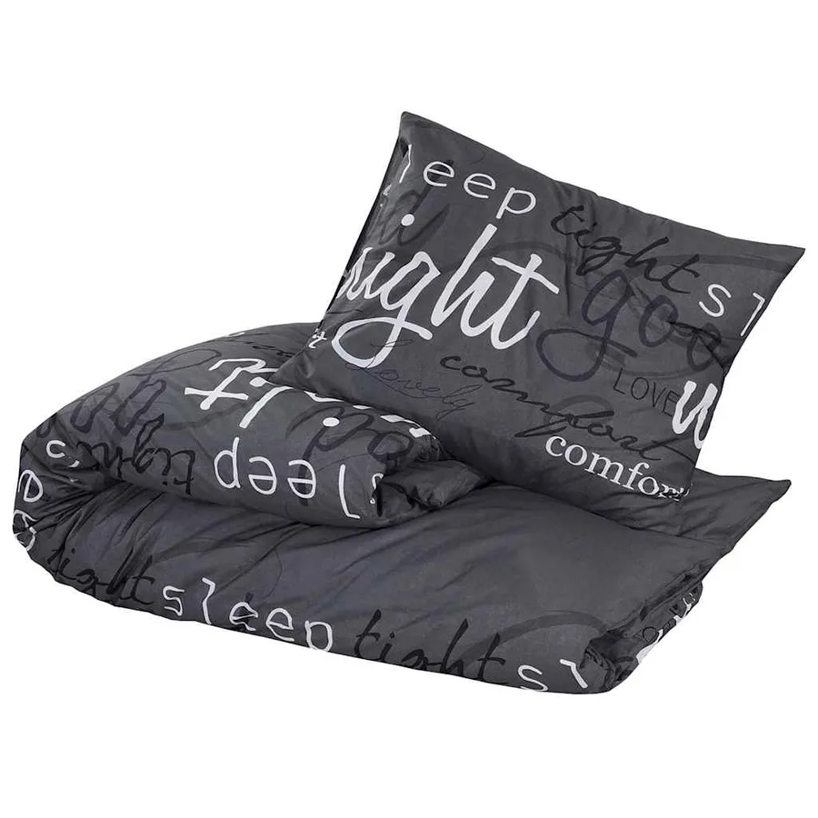 Ensemble de housse de couette Noir 260x240 cm Coton - 3