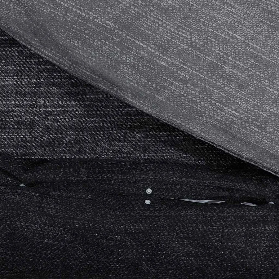 Ensemble de housse de couette gris foncé 155x220 cm Coton - 4