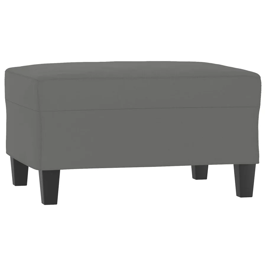 Ensemble de canapés 2 pcs coussins Gris foncé Tissu microfibre - 5
