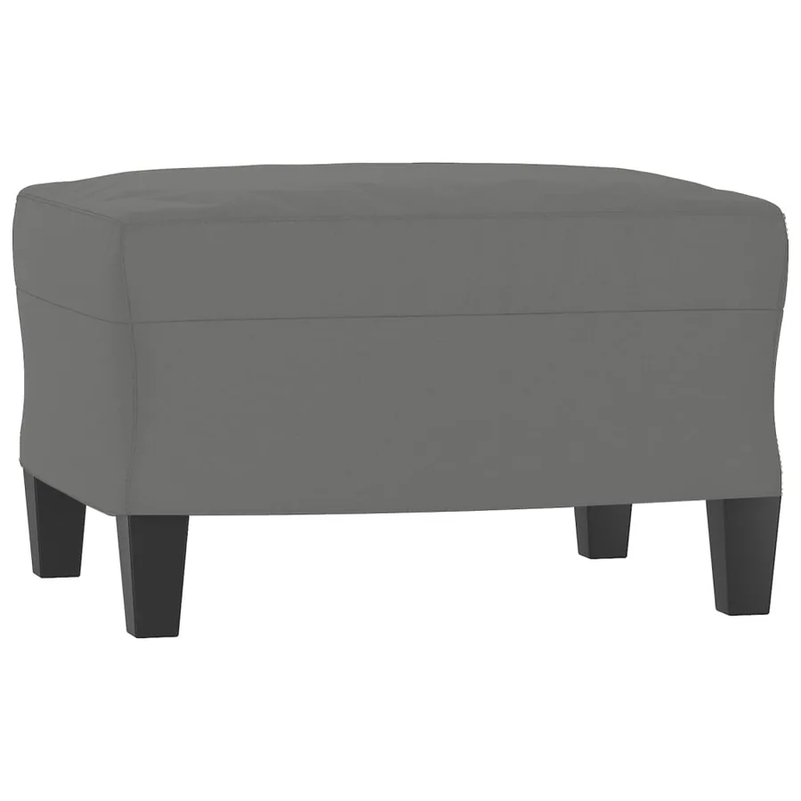 Ensemble de canapés 3 pcs coussins gris foncé tissu microfibre - 5