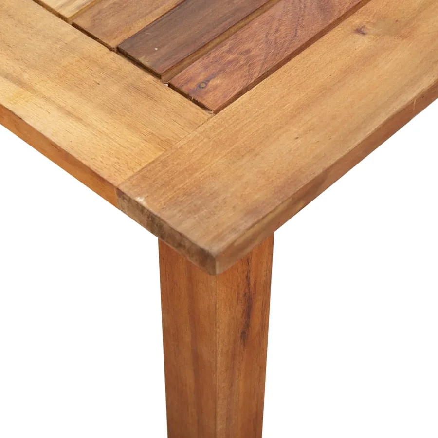 Mobilier à dîner 5 pcs résine tressée et bois d'acacia gris - 5