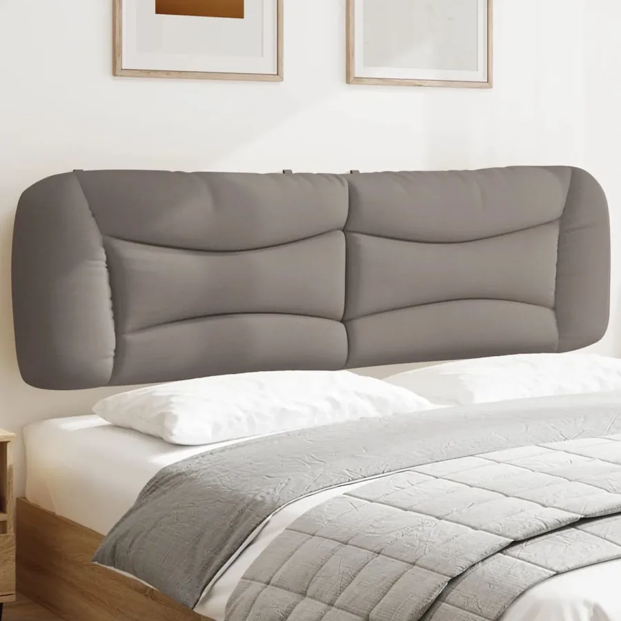 Coussin de tête de lit Hvar taupe 180 cm tissu