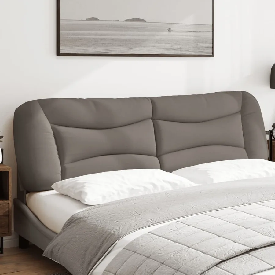 Coussin de tête de lit Hvar taupe 180 cm tissu - 3