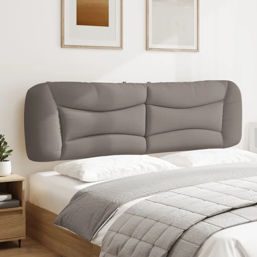Coussin de tête de lit Hvar taupe 180 cm tissu - 4