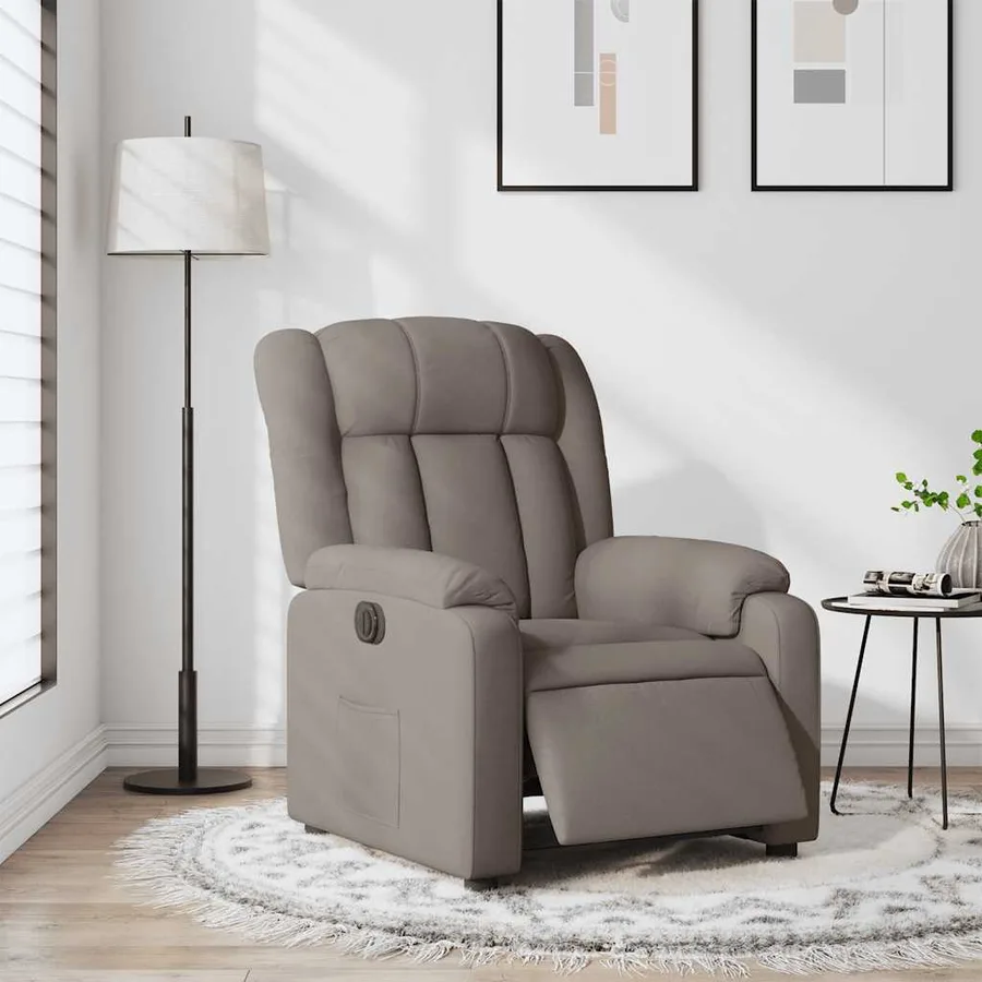 Fauteuil inclinable électrique Taupe Tissu - 15