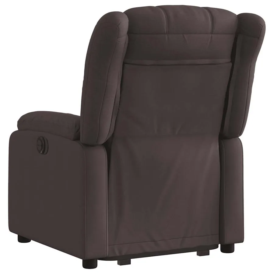 Fauteuil inclinable marron foncé tissu - 5