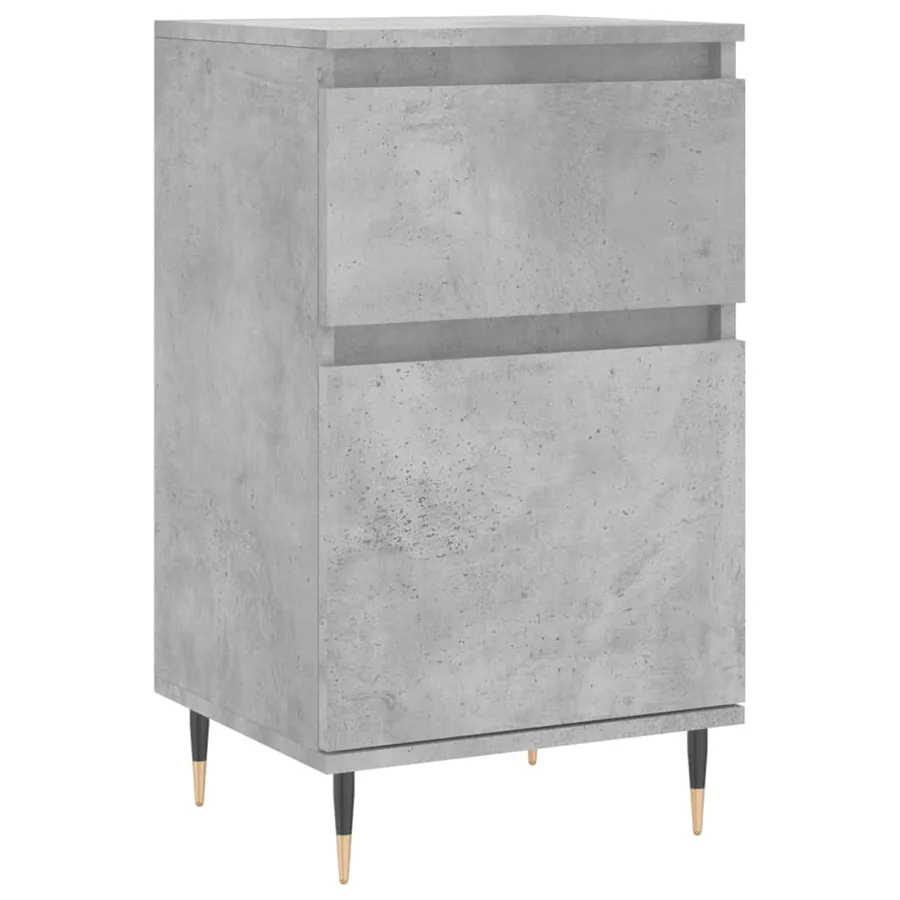 Buffet gris béton 40x35x70 cm bois d'ingénierie - 2