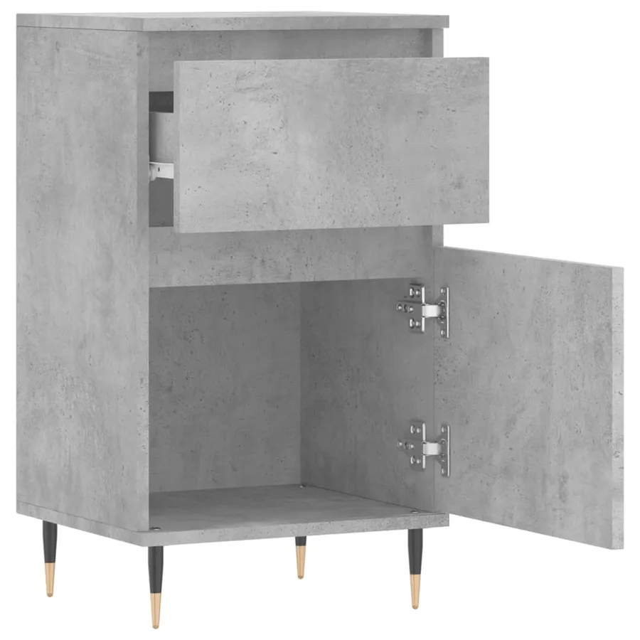 Buffet gris béton 40x35x70 cm bois d'ingénierie - 6