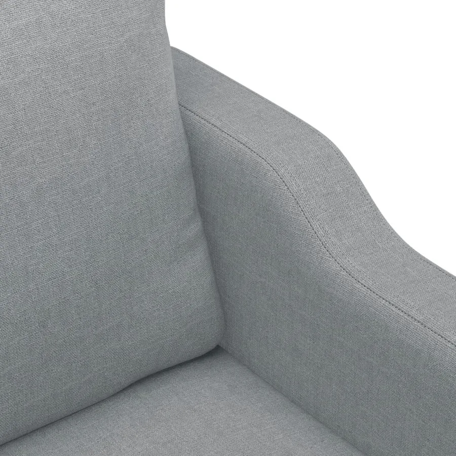 Canapé à 2 places Gris clair 120 cm Tissu - 6