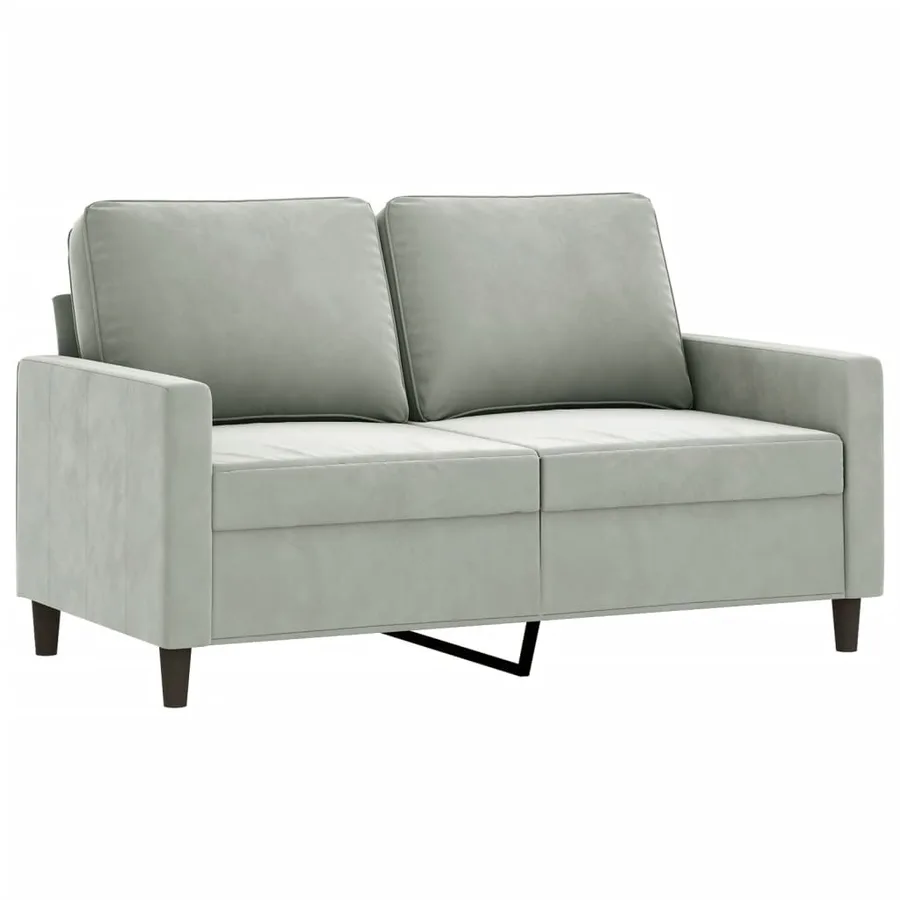 Ensemble de canapés 4 pcs gris clair velours - 4