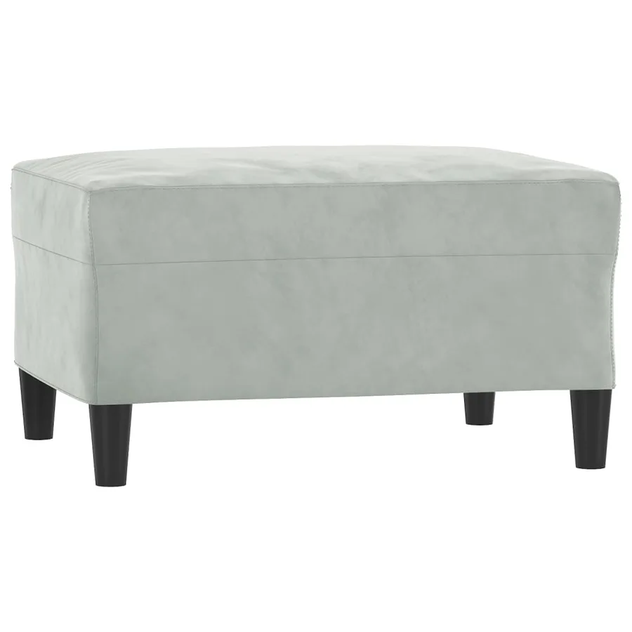 Ensemble de canapés 4 pcs gris clair velours - 6