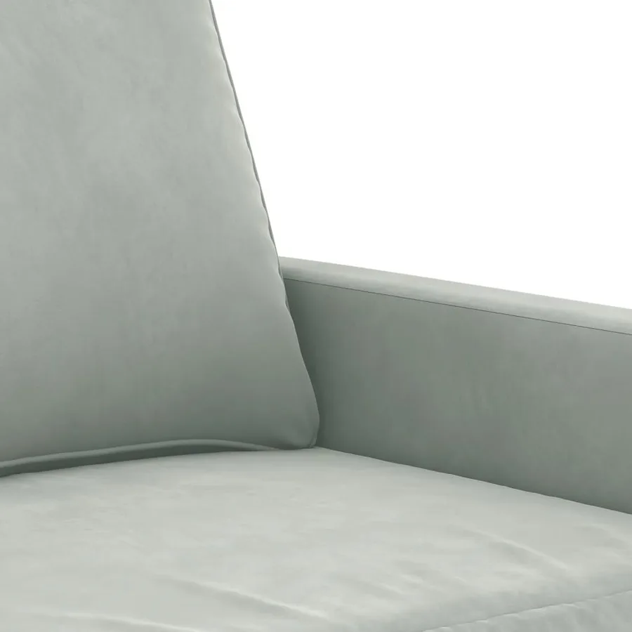 Ensemble de canapés 4 pcs gris clair velours - 7