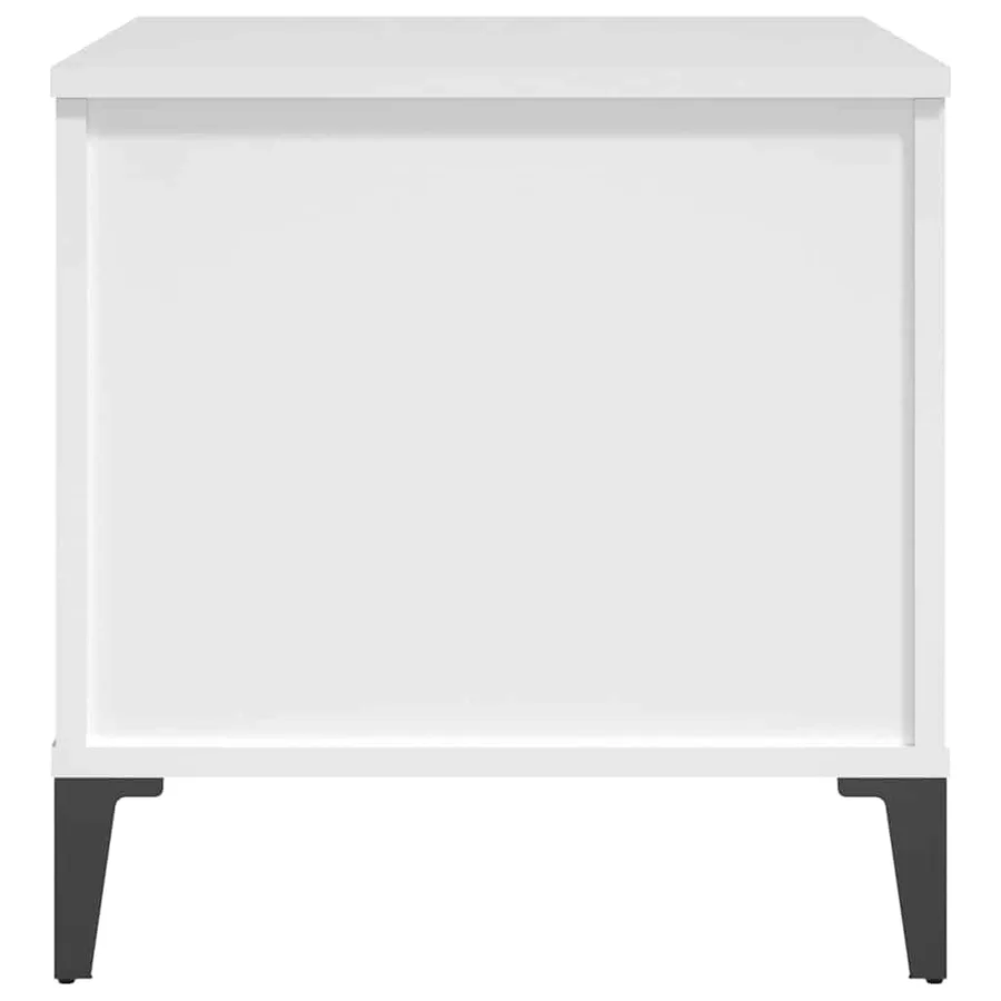 Table basse Blanc 60x44,5x45 cm Bois d'ingénierie - 6