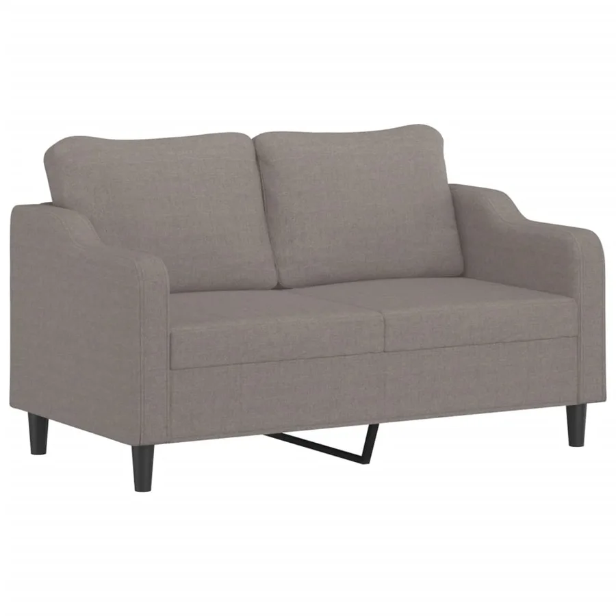 Canapé à 2 places Taupe 140 cm Tissu - 2