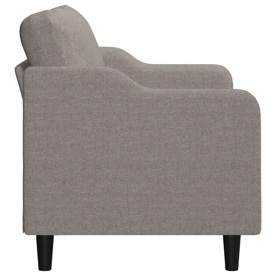 Canapé à 2 places Taupe 140 cm Tissu - 4