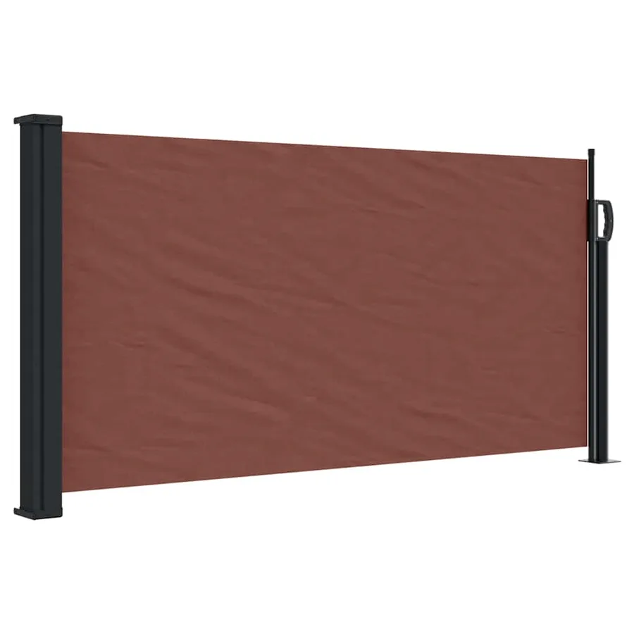Auvent latéral rétractable marron 100x500 cm - 2