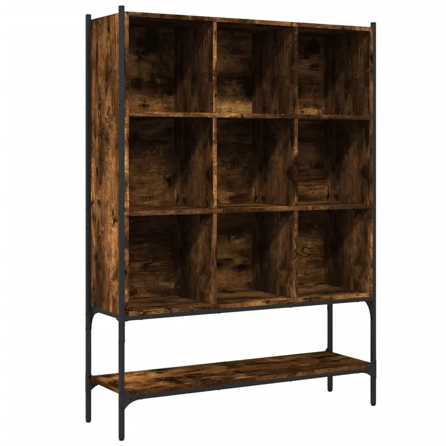 Bibliothèque chêne fumé 102x30x141,5 cm bois d'ingénierie - 2