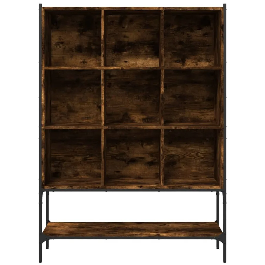 Bibliothèque chêne fumé 102x30x141,5 cm bois d'ingénierie - 5