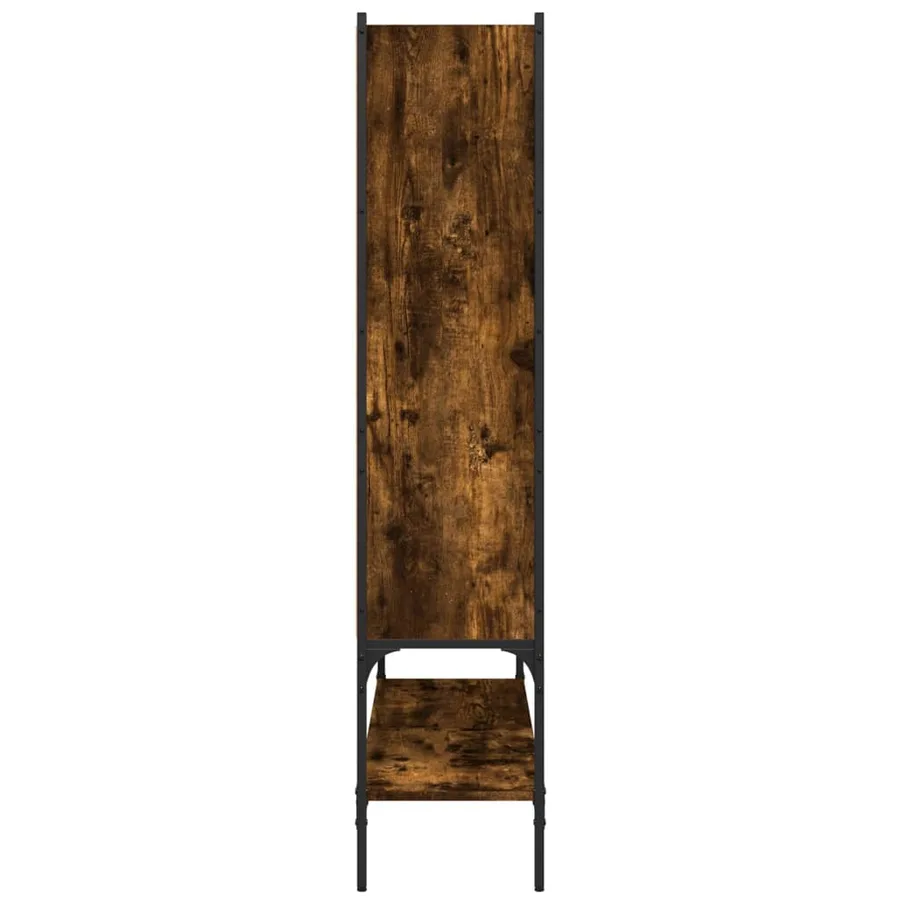 Bibliothèque chêne fumé 102x30x141,5 cm bois d'ingénierie - 6