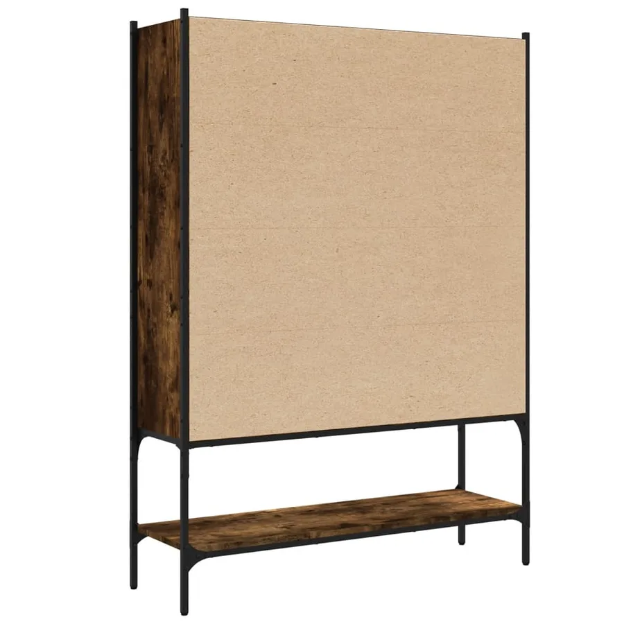 Bibliothèque chêne fumé 102x30x141,5 cm bois d'ingénierie - 7