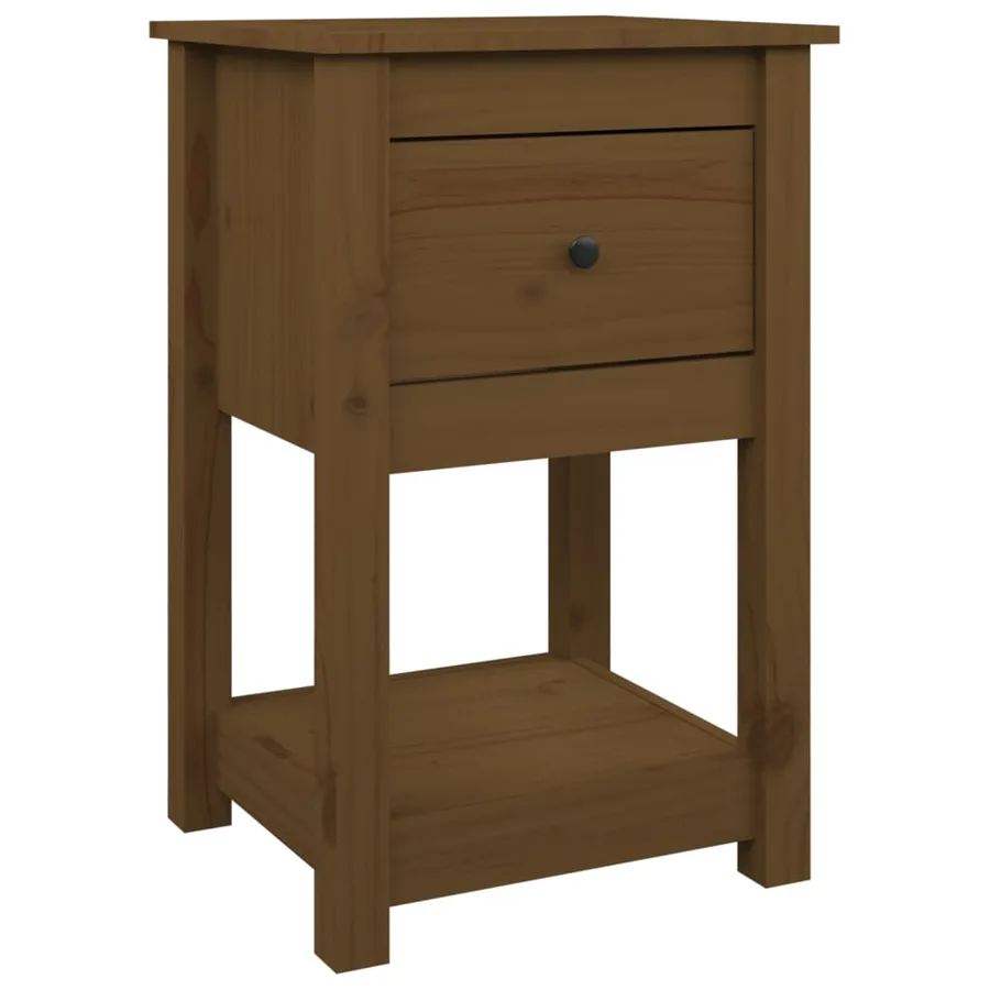 Tables de chevet 2 pcs Marron miel 40x35x61,5 cm Pin solide - 6
