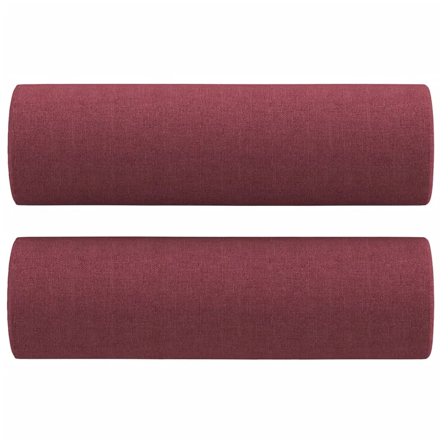 Canapé 2 places avec oreillers bordeaux 140 cm tissu - 5