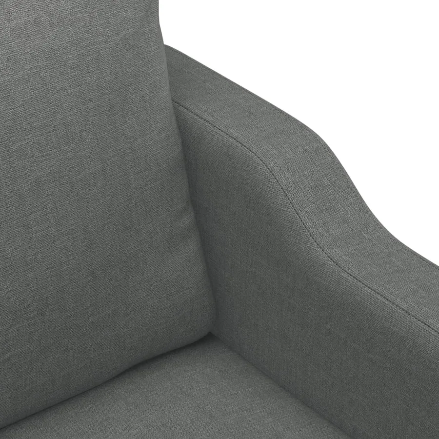 Ensemble de canapés 3 pcs coussins gris foncé tissu - 6