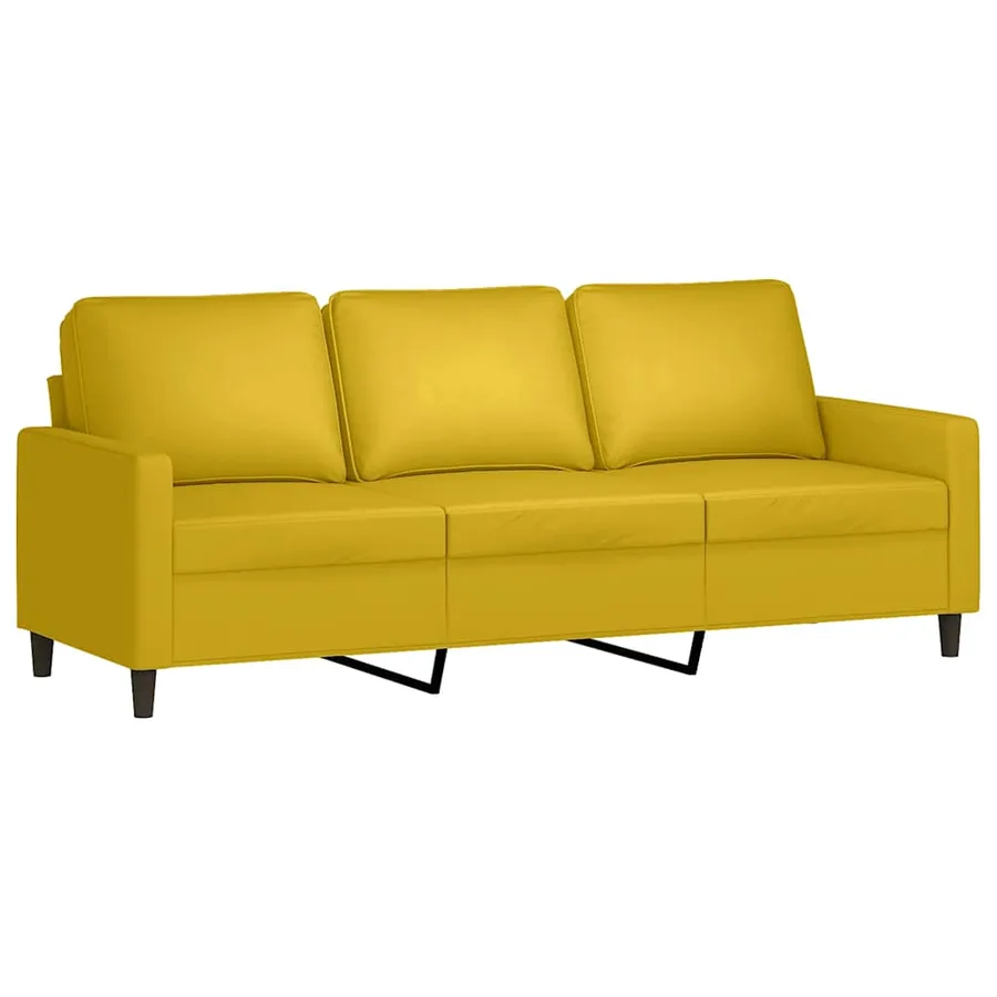 Ensemble de canapés 4 pcs jaune velours - 5