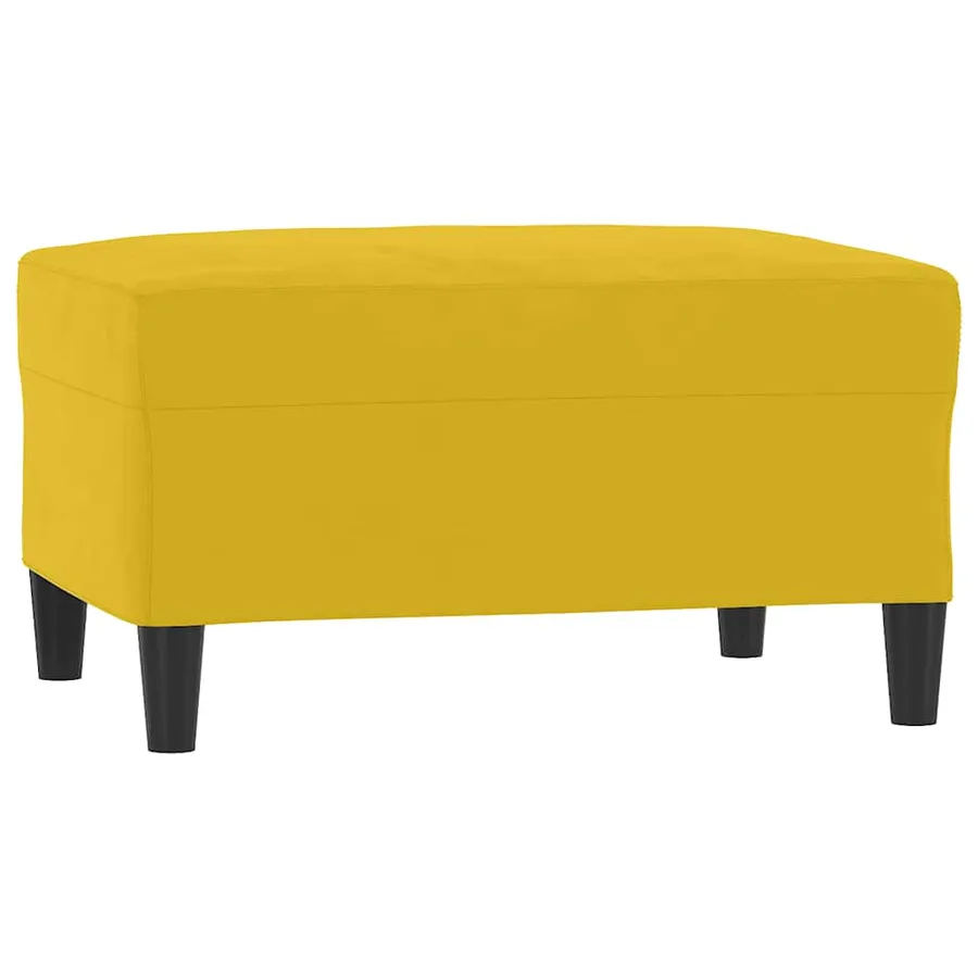 Ensemble de canapés 4 pcs jaune velours - 6