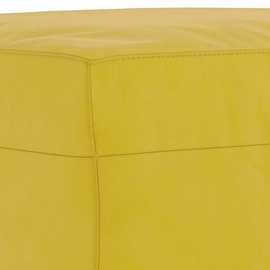 Ensemble de canapés 4 pcs jaune velours - 8
