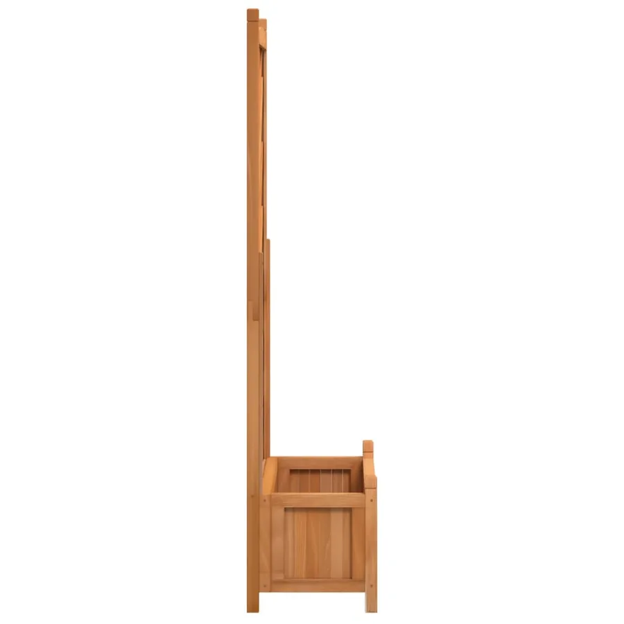 Jardinière avec treillis marron bois massif de sapin - 5