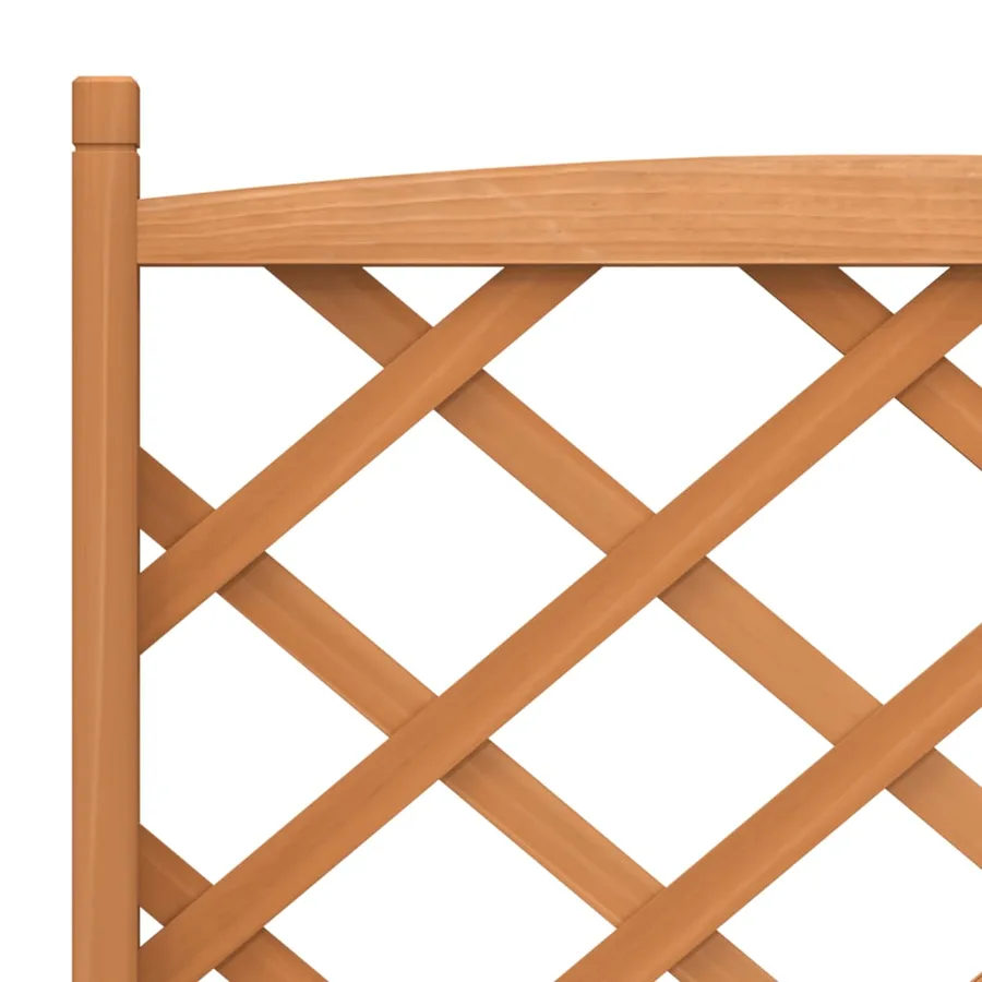 Jardinière avec treillis marron bois massif de sapin - 7