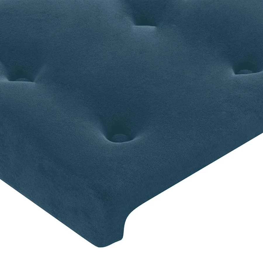 Tête de lit avec oreilles Bleu foncé 103x23x78/88 cm Velours - 5