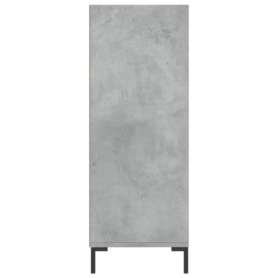 Bibliothèque gris béton 69,5x32,5x90 cm bois d'ingénierie - 5