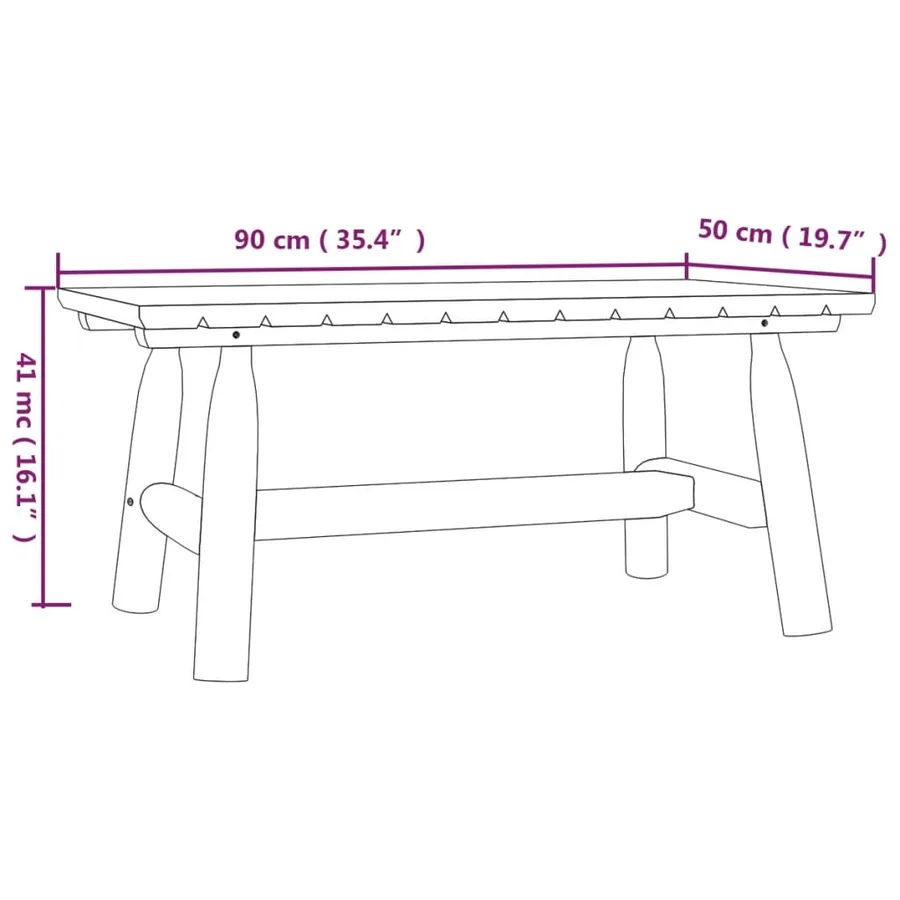 Ensemble de salon de jardin 3 pcs bois massif d'épicéa - 7
