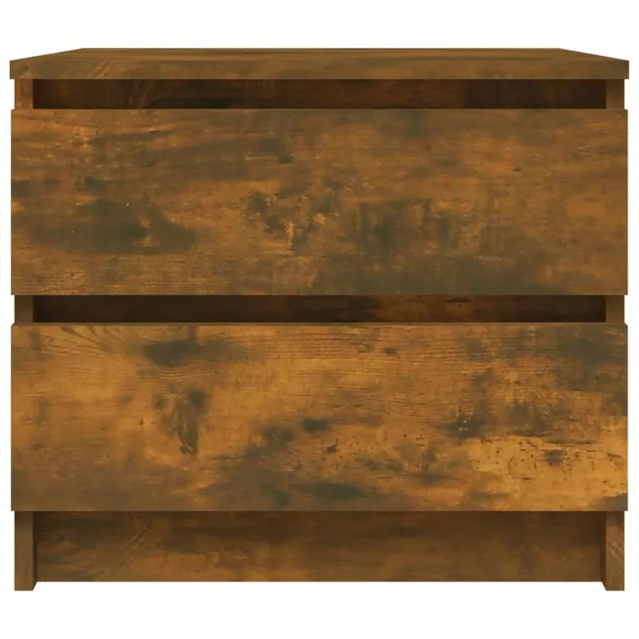 Tables de chevet 2pcs Chêne fumé 50x39x43,5cm Bois d'ingénierie - 4
