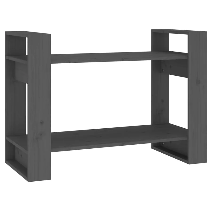 Bibliothèque/Séparateur de pièce Gris 80x35x56,5 cm Pin solide - 2