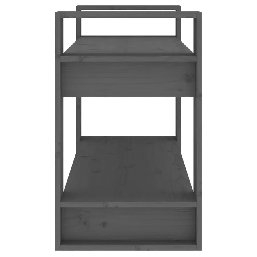 Bibliothèque/Séparateur de pièce Gris 80x35x56,5 cm Pin solide - 6