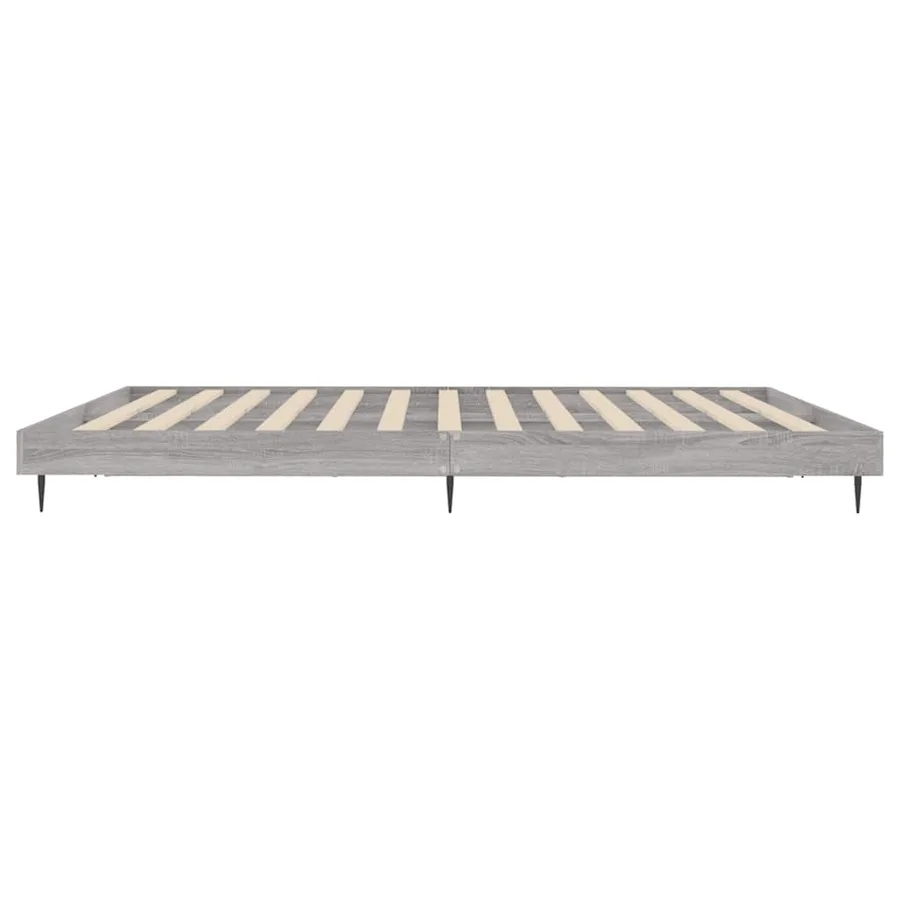 Cadre de lit sans matelas sonoma gris 140x200 cm - 7