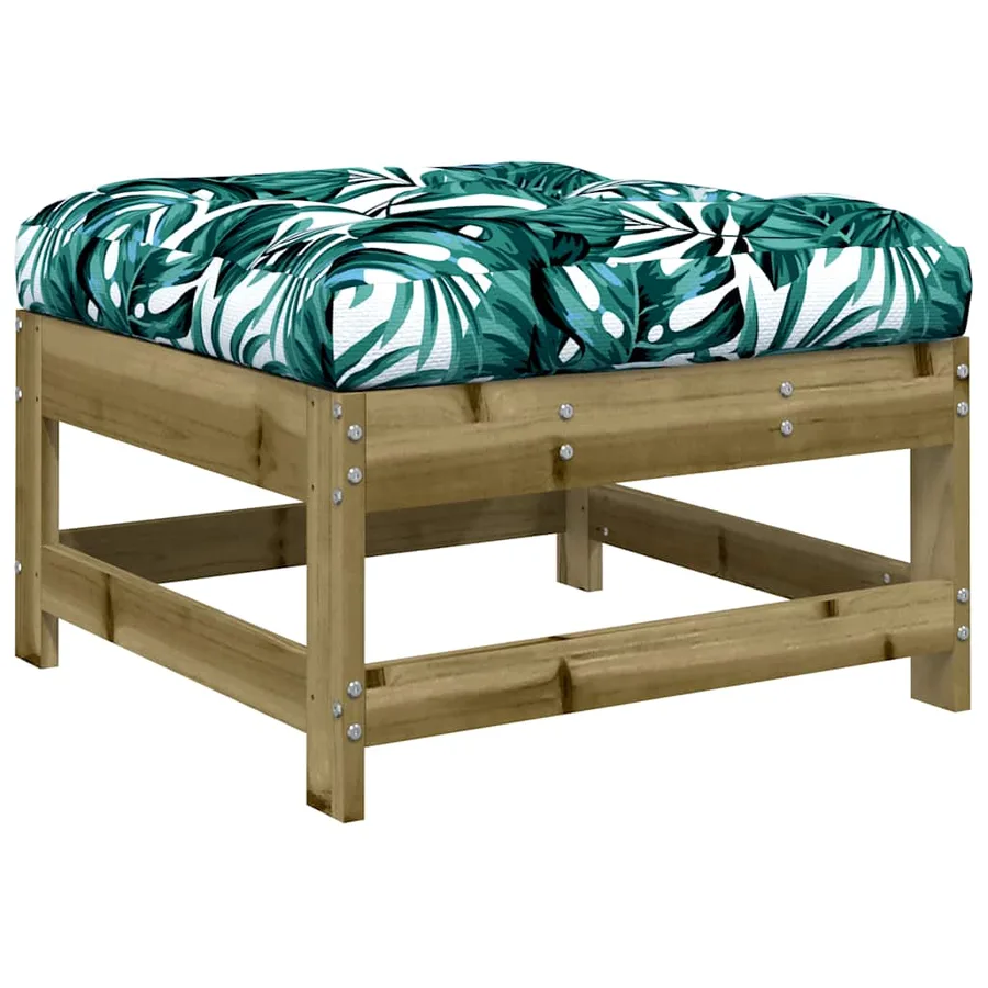 Salon de jardin 3 pcs avec coussins bois de pin imprégné - 6