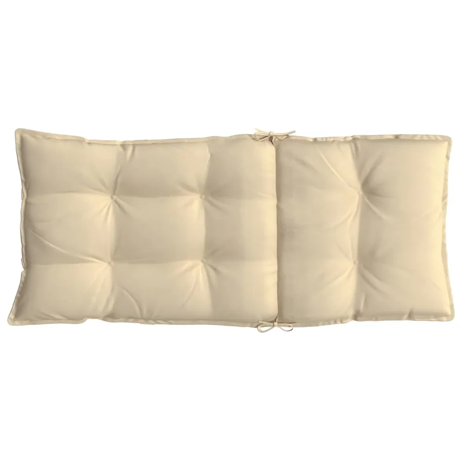 Coussins de chaise à dossier haut lot de 2 beige tissu oxford - 7