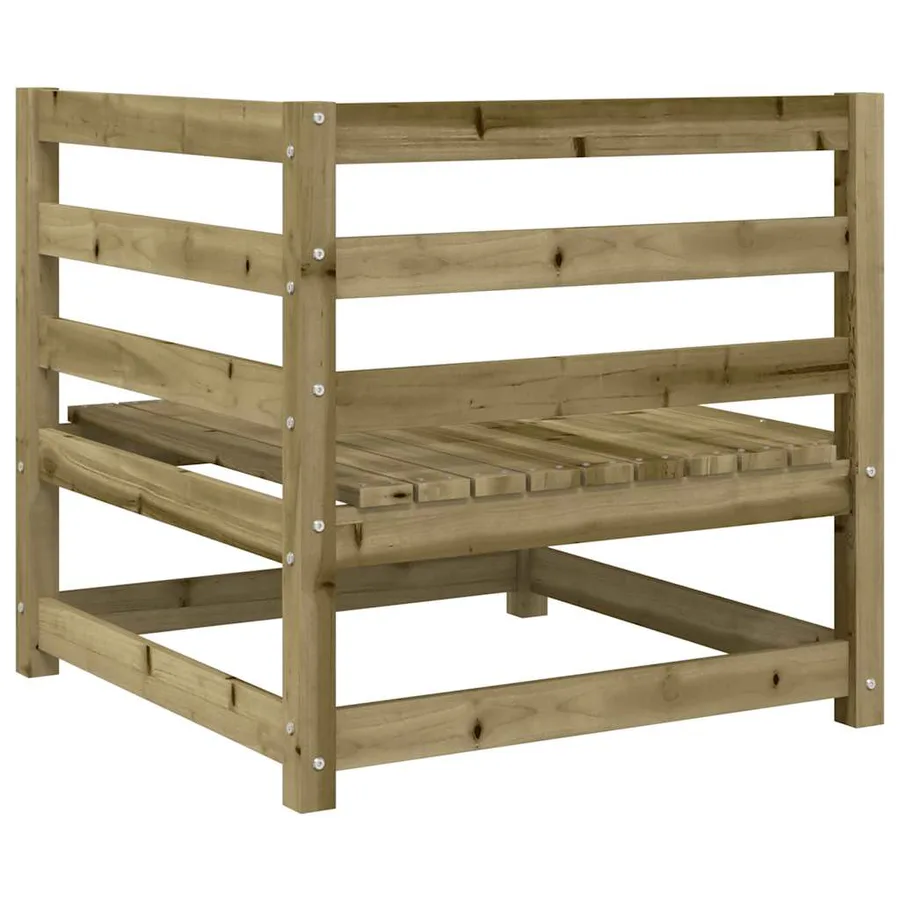 Canapé d'angle de jardin 70x70x67 cm bois de pin imprégné - 6