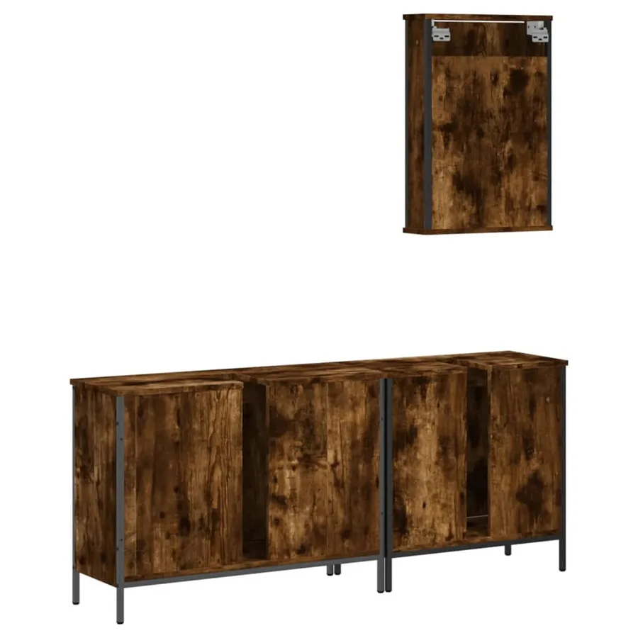 Ensemble de meubles de salle de bain 3 pcs Chêne fumé - 8