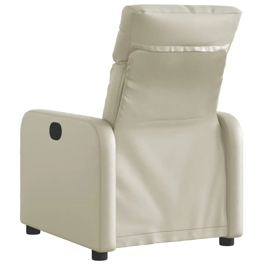 Fauteuil inclinable électrique Crème Similicuir - 5